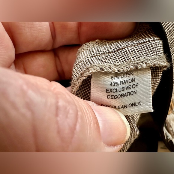 White House Black Market women’s linen blend wide leg trousers size 12 NWT - Picture 4 of 11